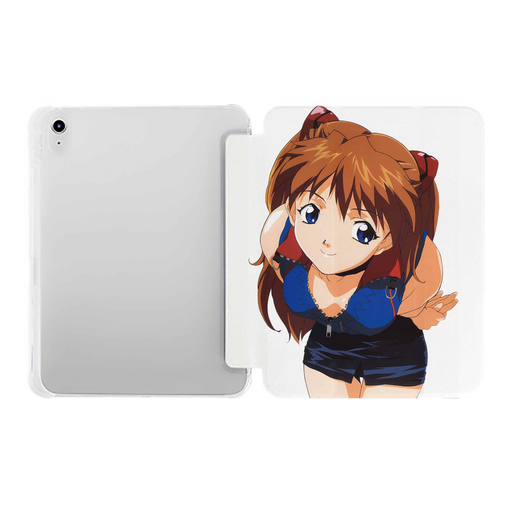 （画像用） EVA 新世紀エヴァンゲリオン IPad ケース ペン収納付き 三つ折りスタンド PUレザー×シリコン 対応機種9.5/10.5/10.9インチ